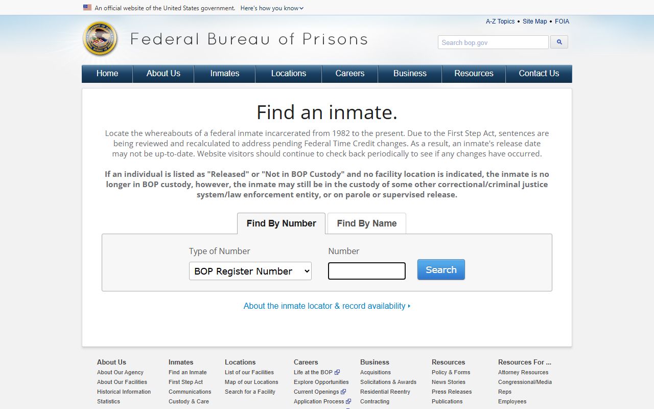 BOP inmate locator for FCI Elkton federal inmate lookup